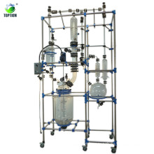 TOPTION brand customized lab emulsification system glass reactor